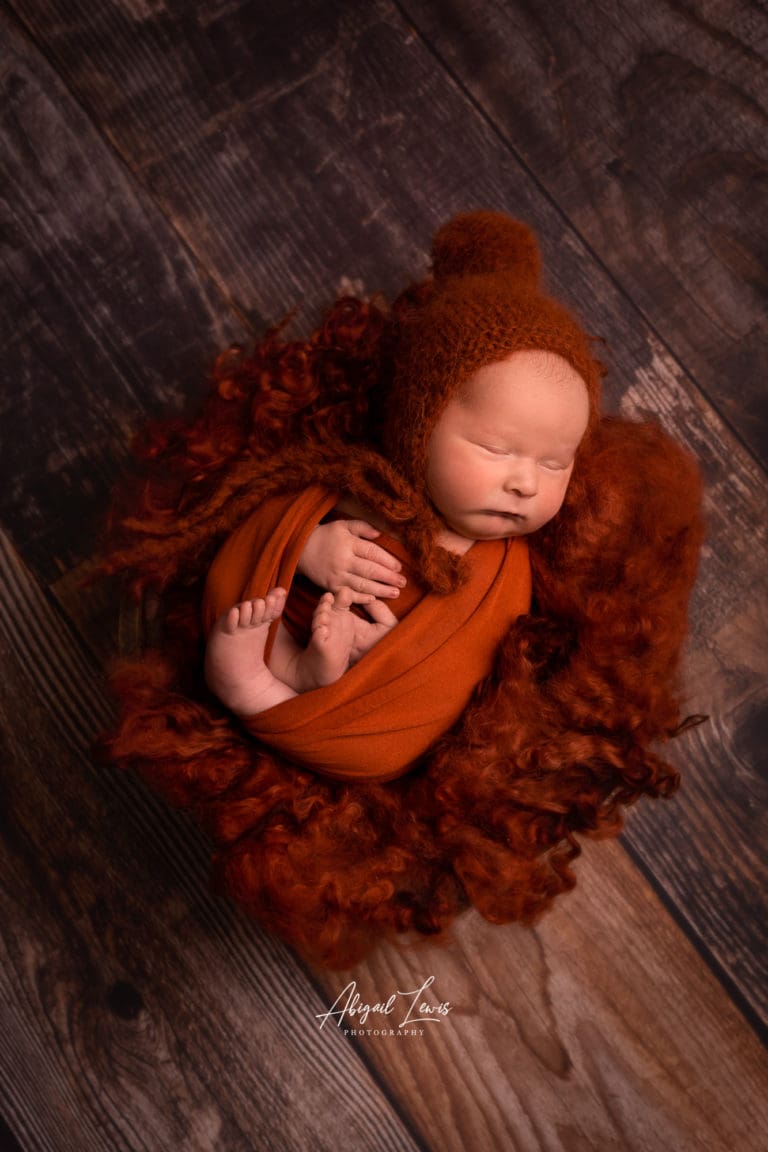 Newborn Photography Red Props Wraps